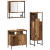 Set de mobilier pentru baie 3 Piese Lemn Vechi GartenMobel Dekor
