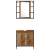 Set mobilă baie 4 piese Lemn Rustic Lemn prelucrat GartenMobel Dekor