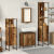 Set 4 Piese Mobilier pentru Baie Lemn Vechi Lemn Prelucrat GartenMobel Dekor