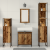 Set 4 Piese Mobilier pentru Baie Lemn Vechi Lemn Prelucrat GartenMobel Dekor