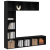 Biblioteci 3 pcs Stejar Negru 36x30x143 cm Lemn prelucrat GartenMobel Dekor