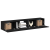 Set de dulap TV 2 piese  Negru din lemn laminat GartenMobel Dekor