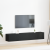 Set de dulap TV 2 piese  Negru din lemn laminat GartenMobel Dekor