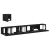 Set dulap TV, 4 piese, stejar negru, lemn prelucrat GartenMobel Dekor