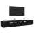 Cabinet TV cu LED-uri Stejar Negru 260x35x40 cm Lemn prelucrat GartenMobel Dekor