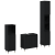 Set de mobilier baie 3 piese Stejar Negru Lemn Prelucrat GartenMobel Dekor