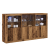 Sideboard cu lumini LED Lemn vechi 181.5x37x100 cm Lemn prelucrat GartenMobel Dekor