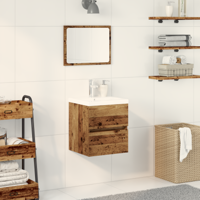 Dulap Chiuvetă  cu Basin Încorporat Lemn Cupru Ingineresc GartenMobel Dekor