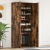 Cabinet Pantofi Stejar Afumat 80x39x180 cm Lemn Prelucrat GartenMobel Dekor