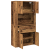Highboard din lemn vechi 80x33x150 cm din lemn stratificat GartenMobel Dekor