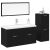 Set Mobilier Baie 4 Piese Stejar Negru Lemn Prelucrat GartenMobel Dekor