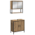 Set de Mobilier pentru Baie 3 Piese Stejar Artisan Lemn Stratificat GartenMobel Dekor