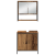 Set de Mobilier pentru Baie 3 Piese Lemn Vechi din Lemn Compozit GartenMobel Dekor