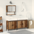 Set de Mobilier pentru Baie 3 Piese Lemn Vechi din Lemn Compozit GartenMobel Dekor
