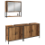 Set de Mobilier pentru Baie 3 Piese Lemn Vechi din Lemn Compozit GartenMobel Dekor