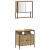 Set mobilier baie 3 piese din stejar artizanal GartenMobel Dekor