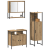 Set mobilier baie 3 piese din stejar artizanal GartenMobel Dekor