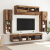 Set de 8 Unități TV de Perete cu LED Lemn Vechi din Lemn Prelucrat GartenMobel Dekor