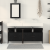 Set de mobilier pentru baie 3 piese lemn prelucrat negru GartenMobel Dekor