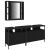 Set de mobilier pentru baie din 3 piese, lemn ingineresc, stejar negru GartenMobel Dekor