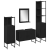 Set 4 piese mobilier baie Stejar negru Lemn prelucrat GartenMobel Dekor