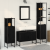 Set 4 piese mobilier baie Stejar negru Lemn prelucrat GartenMobel Dekor