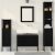 Set 4 piese mobilier baie Stejar negru Lemn prelucrat GartenMobel Dekor