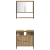 Set de mobilier pentru baie 4 piese din lemn stratificat de stejar GartenMobel Dekor