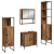 Set Mobilier pentru Baie 4 Piese Lemn Uzat GartenMobel Dekor