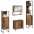 Set Mobilier pentru Baie 4 Piese Lemn Uzat GartenMobel Dekor