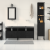 Set Mobilier Baie 4 Piese Stejar Negru Lemn Prelucrat GartenMobel Dekor