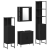 Set mobilier baie de 4 piese Stejar Negru Lemn prelucrat GartenMobel Dekor