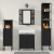 Set mobilier baie de 4 piese Stejar Negru Lemn prelucrat GartenMobel Dekor