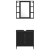 Set mobilier baie de 4 piese Stejar Negru Lemn prelucrat GartenMobel Dekor
