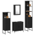 Set Mobilier Baie 4 Piese Stejar Negru Lemn Prelucrat GartenMobel Dekor