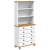 Bufet  “ASKIM” alb 91x40x199.5 cm lemn masiv de pin GartenMobel Dekor