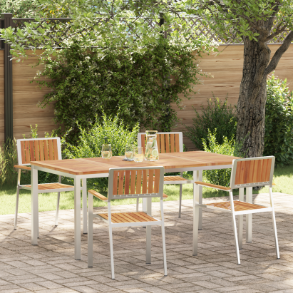 Set de Dining pentru Grădină 5 Piese din Lemn Solid de Acacia GartenMobel Dekor