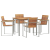 Set de dining pentru grădină , 5 piese, din lemn masiv de tec GartenMobel Dekor