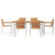 Set dining gradină  7 Piese Lemn Masiv Teak GartenMobel Dekor
