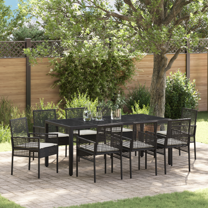 Set de dining pentru grădină 9 piese , Rattan poli GartenMobel Dekor