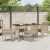 Set de dining pentru grădină , 5 piese, cu perne, Bej, Poliratan GartenMobel Dekor
