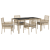 Set de dining pentru grădină , 5 piese, cu perne, Bej, Poliratan GartenMobel Dekor