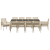 Set de dining pentru grădină cu 11 piese și perne bej din poliratan GartenMobel Dekor