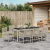Set de masă pentru grădină , 9 piese, gri deschis, poliratan GartenMobel Dekor