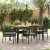 Set de dining de grădină cu perne Negru Rattan sintetic GartenMobel Dekor