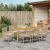 Set de dining cu 9 piese pentru grădină cu perne Bej din polirat GartenMobel Dekor