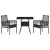 Set de dining pentru grădină 3 piese Ratan negru GartenMobel Dekor