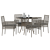 Set de dining pentru grădină cu 5 piese Gri Ratan polimeric GartenMobel Dekor