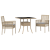 Set de dining pentru grădină 3 piese bej ratan sintetic GartenMobel Dekor