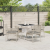 Set dining grădină 5 piese Gri deschis Ratan Poli GartenMobel Dekor